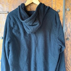 Goodfellow & Co Zip Up Hoodie Mens Large Black Sherpa Lined Heavy Sweatshirt