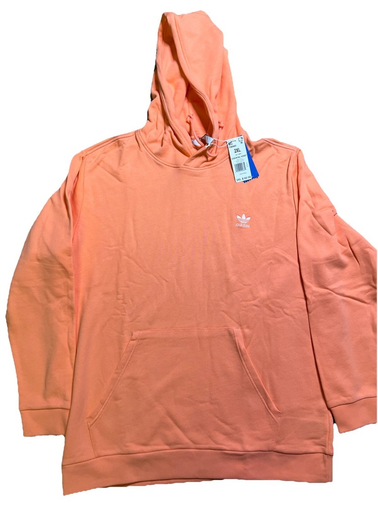 Adidas men Essentials Fleece Hoodie Salmon 2XL Brand New Hype Gear
