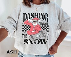 Dashing Santa Christmas Sweatshirt Holiday Festive Winter Gift Apparel