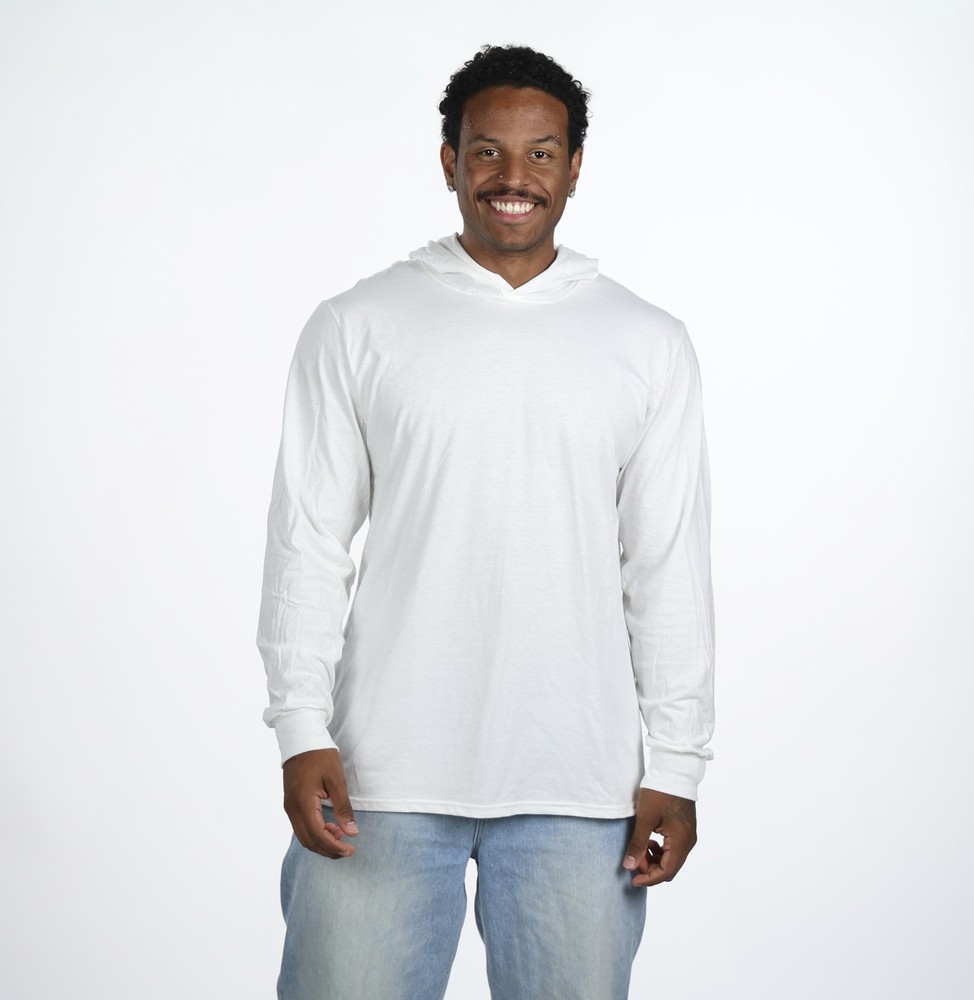 Unisex Cotton Long Sleeve Hooded T-Shirt