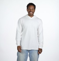 Unisex Cotton Long Sleeve Hooded T-Shirt