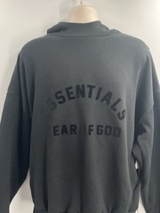Fear of God Essentials Men’s Arch Logo Jet Black Pullover Hoodie Size Large