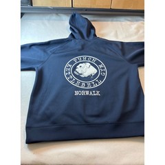 Punch Kettlebell Gym Hoodie Mens Large Blue Graphic Sport Sweatshirt