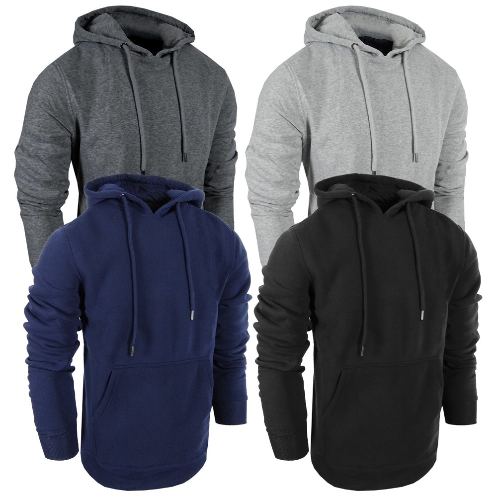 Hoodie Pullover Jacket Fleece Pull-Over Kangaroo Carry Pocket SLIM FITTING Hoody
