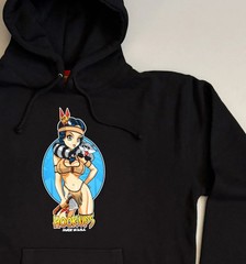 Hook Ups Skateboards Hoody Pocahook-ups Black