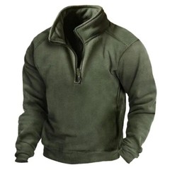 Warm Tactical Hooded Sweatshirt for Men Long Sleeve Pullover Training Sweatshirt