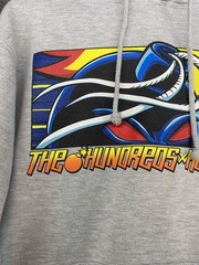 The Hundreds x Hook Ups Collaboration Hoodie Mens S Gray Pullover Streetwear