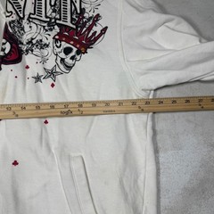 Vintage G-Unit Mens Full Zip Hoodie White Skull Crown XXL Y2K Streetwear READ