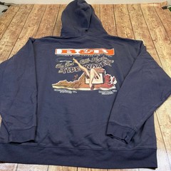 Anvil Sustainable B&B Hose Rubber Co Hoodie Mens 3XL Navy Blue Graphic Pullover