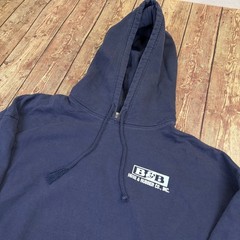 Anvil Sustainable B&B Hose Rubber Co Hoodie Mens 3XL Navy Blue Graphic Pullover
