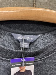 Eddie Bauer Heavyweight Crew Gray Sweatshirt XXL