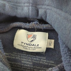 Facebook Hoodie Tyndale Heavyweight Flame Resistant Blue Men Medium Made in USA