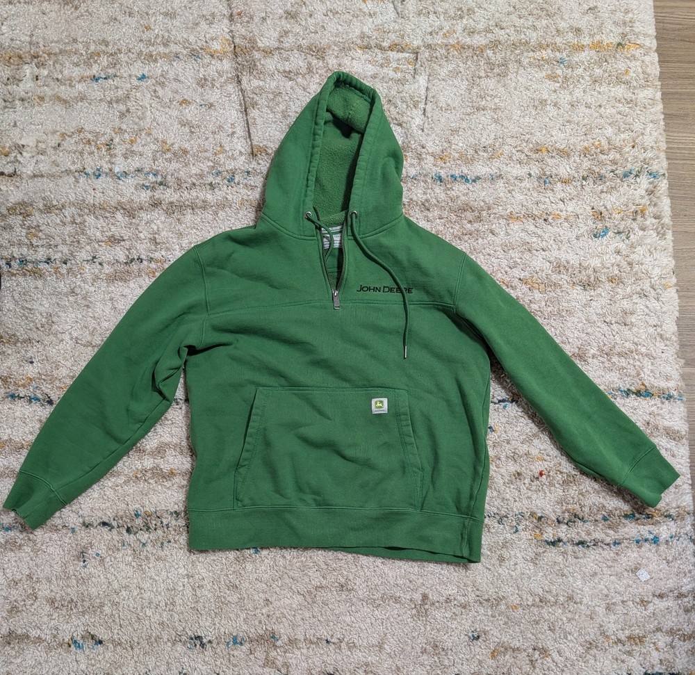John Deere Hoodie/Quarter-zip Men’s Medium — Worn/Washed Once