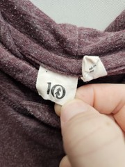tentree Burgundy Pullover Hoodie Size med Sustainable Hemp Poly Blend