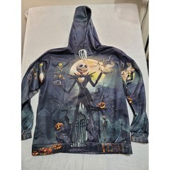 NWT Unbranded Jack Skellington Hoodie Unisex 2XL Black 3D