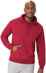 Men’s No Closure Hoodie Long Sleeve Hooded Neck Crimson Fall Daily Wear Cotton