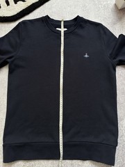 Vivienne Westwood Orb Embroidered Crewneck Sweatshirt Black Pullover Size M Mens