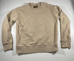 Drew House Sketch Mascot Crewneck Sweatshirt XXS Graphic Print Embroidered Tan