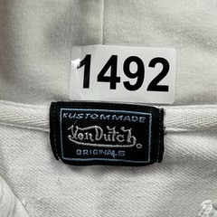 Vintage 90s Von-Dutch Full-Zip Hoodie Teens XL 17×19 White