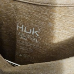 Huk Men’s Bayside Pullover Crew Neck Sweatshirt Solid Beige XL Polyester/Spandex