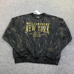 Aeropostale Cloud Soft Sweatshirt Mens Medium Black Fleece Williamsburg New York