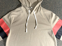 Onia Hoodie Men’s Medium Beige Long Sleeves Cotton Polyester Blend Pockets
