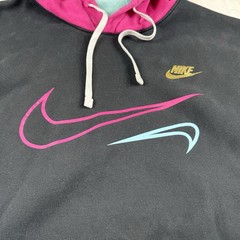 Nike Miami Vice Club Sportswear Pullover Hoodie Black Teal Pink Men’s 2XL Read*