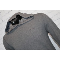 Orvis Hoodie Mens Medium Gray Classic Shirt Pullover Rayon Polyester Blend