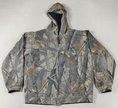 Vintage Winchester Hoodie Mens Large Green Camo Reversible Zip Realtree Hunting