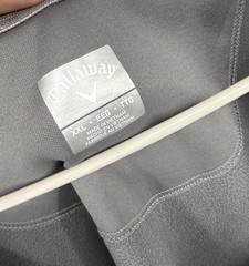 Callaway XXL Gray Full Zip Pullover Men 100% Polyester Golf Sweater Jacket