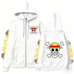 Anime One Piece Zip Up Jacket Streetwear Oversized Casual Men Women Hoodie Gifts