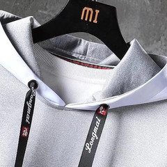 Multi-Color Korean Style Pullover Hoodie College Style Casual Cotton For Men