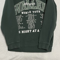 Morgan Wallen Concert Sweatshirt Hoodie Sz Medium Green One Night At A Time Tour