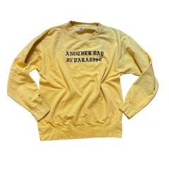 Duvin Design Co Sweatshirt Mens Yellow Excellent Another Day In Paradise SIZE L