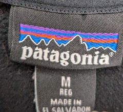 Patagonia Black Pullover Hoodie 100% Polyester Gorpcore Outdoor Size Medium Mens