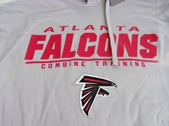 NWT New Era hooded pullover, men’s M, L, XL, XXL, gray, Atlanta Falcons, Combine
