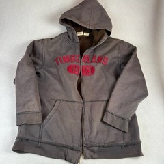 Timberland Mens XL Sherpa Lined Full Zip Hoodie Faded Gray Embroidered 1973 Logo
