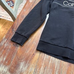 Calvin Klein Black & White Logo Pullover Sweatshirt Small Mens Comfy Cozy