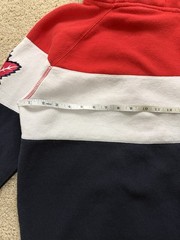 Canada 1867 Colorblock Hoodie Red White Blue Maple Leaf Sleeve Size Small