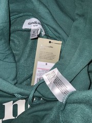 Mens S or XXL pullover Hoodie w/drawstring & Kangaroo pocket GREEN Graphic print