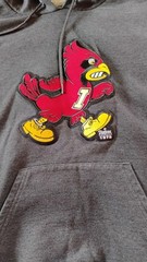 Champion Hoodie featuring Iowa State University’s famous “Walking Cy” cardinal.