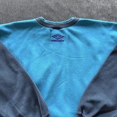 Vintage 90s Umbro Blue Color Block Sweatshirt Men’s Medium