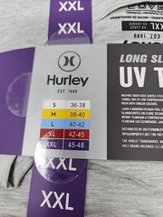 Hurley Men’s Sunny Side Hybrid Stretch Tagless UV T-Shirt 2XL Grey