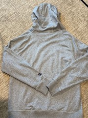 Wilson Heavyweight Embroidered Spellout Logo Hoodie Men’s M Gray Pullover