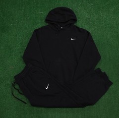 Nike Sportswear Swoosh Black Sweatsuit Hoodie & Joggers Set Size Large