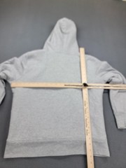 Gap Hoodie Mens Large Gray Sherpa Lined Full Zip Fleece Sweatshirt Logo Pockets