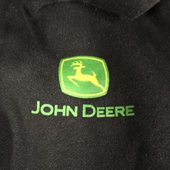 John Deere Mens Full Zip Hoodie Black Unstoppable Tractor Graphic Sweatshirt M