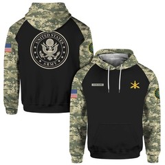 Custom 3D Military Camo Personalized Name Rank T-Shirt Sweater Hoodie
