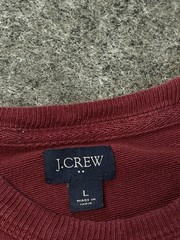 J.Crew Sweatshirt Mens L Burgundy Garment Dyed French Terry Crewneck Pullover