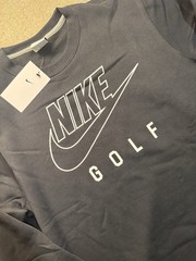 Nike Swoosh Golf Club Fleece Crewneck Mens Sweatshirt Black Size S New
